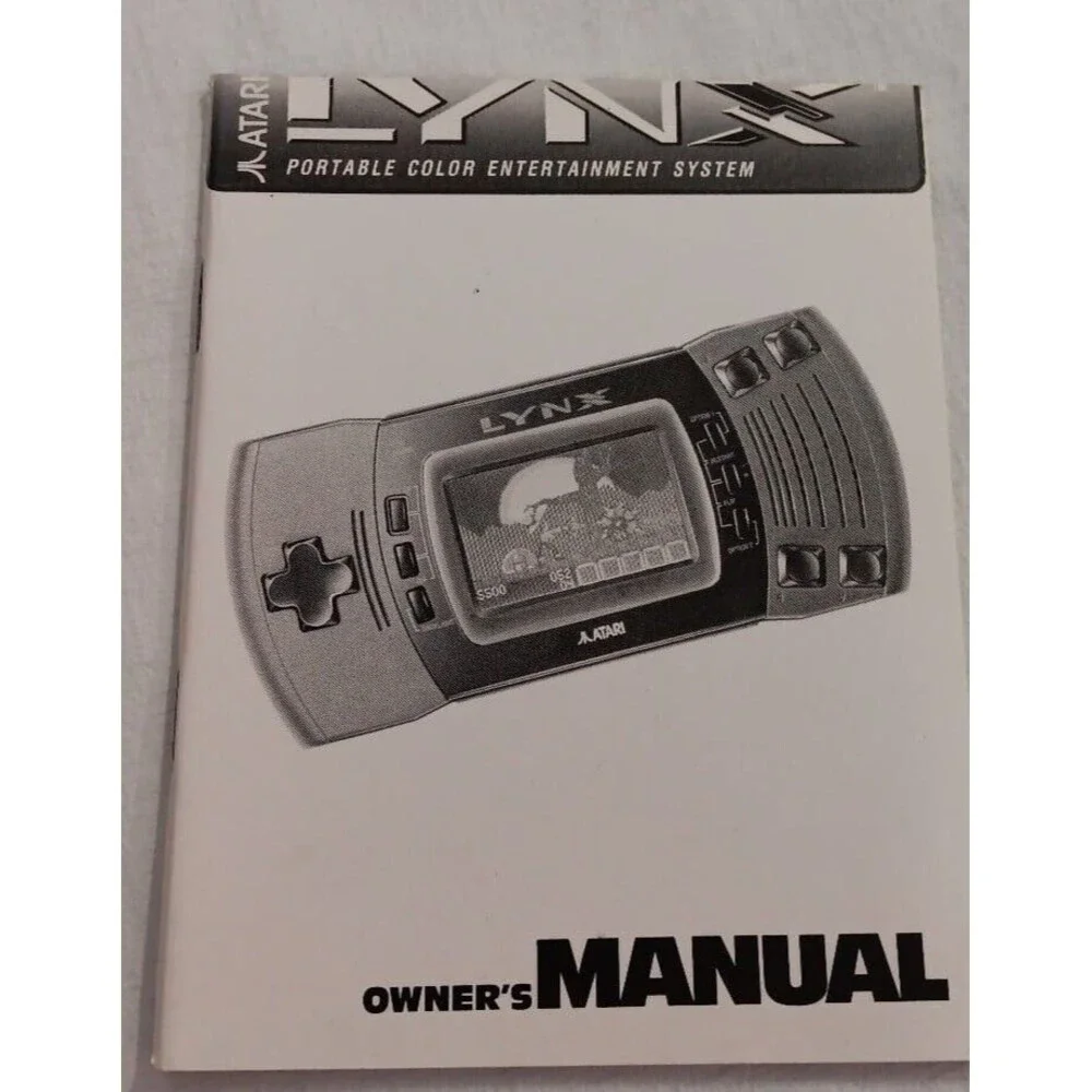 Lynx By Atari Console Original User Instruction Manual